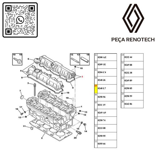 PC 0248L7-2 0248L7 TAMPAS DE VALVULAS ADM+ESC 1.6 16V PEUGEOT 206 207 307 - CITROEN C3 C4-D.jpg